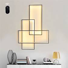 Postmodern Simple Ceiling Light Creative Rectangles Sconce Living Room Bedroom Background Lighting Wall Lamps Living Room Sconces Living Room Lamps Living Room