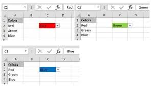 Create Drop Down List In Excel With Color Excel Tutorials Excel Good Resume Examples