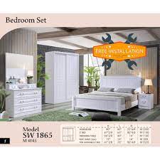 Contoh menarik hiasan bilik tidur setiap orang mempunyai kreativiti. Eureka 4in1 Korean Style Bedroom Set Set Bilik Tidur Deliver Installation Klang Valley Shopee Malaysia