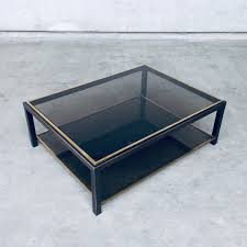 Using these basic buying guidelines there is a perfect living room table for your household interior needs. Two Tier Glass Coffee Table In Brass Copper Metal By Willy Rizzo 1970 S 134662