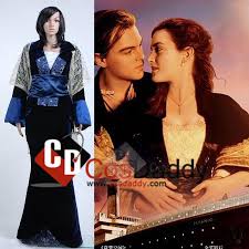 Jack and rose titanic halloween costumes. Titanic Rose Flying Dress Costume Victorian