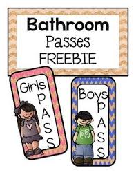 Bathroom Passes Freebie Bathroom Pass Teaching Schools Classroom Passes