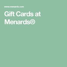 Gift Cards At Menards Gift Card Cards Gifts