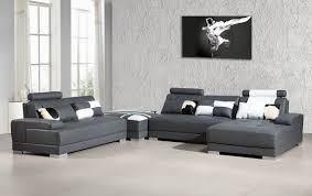 5.0 из 5 звездоч., исходя из 2 оценки(ок) товара(2). Divani Casa Phantom Grey Leather Sectional Sofa With Ottoman