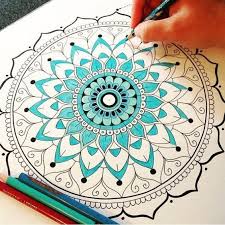 Throw Back Thurs I How I Enjoyed Doing This One Colour Time Drawing Is A Relaxation Te Mandala Art Lesson Mandala Design Art Mandala Design Pattern