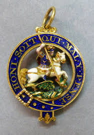 Badge Of The Order Of The Garter In Gold And Enamel With St George And Dragon 18th C 32 X 2 Order Of The Garter The Royal Collection Royal Art