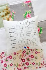 Sewing Needle Holder Pincushion With Needle Type Size Chart