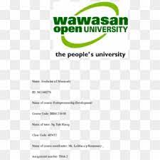 Wawasan open university main campus in penang, malaysia. Docx Wawasan Open University Hd Png Download 600x776 5126437 Pngfind