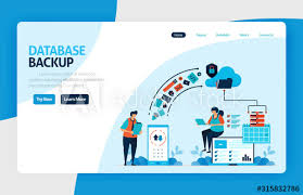 Backup Database Landing Page Design Secure Personal Data With Internet Backup Services To Cloud And Server D Landing Page Design Page Design Mobile App Flyer