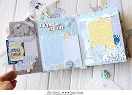 как сделать альбом для новорожденного своими руками мастер класс Albom O Slonikah My Little Baby Boy Dlya Fabriki Dekoru Minialbomy Detskie Otkrytki Idei Dlya Skrapbukinga