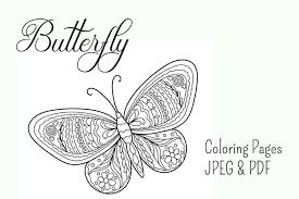 Show your kids a fun way to learn the abcs with alphabet printables they can color. Butterfly Coloring Page For Kids And Adults 1377593 Illustrations Design Bundles