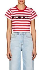 Fiorucci vintage angels hoodie sweatshirt. Fiorucci Striped Jersey Crop T Shirt Fiorucci Cloth Ladies Top Design Tops Designs Clothes Design