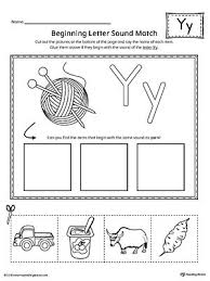 Letter Y Beginning Sound Picture Match Worksheet Letter Y Worksheets Kindergarten Worksheets Printable Beginning Sounds Worksheets