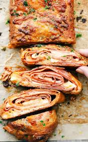 Quick And Easy Stromboli Gets Loaded With Italian Salami Pepperoni Pizza Sauce And Cheese This Is So Quick In 2020 Stromboli Recipe Easy Stromboli Recipe Recipes