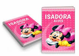 Gravuras com as vogais para imprimir. Capa De Caderno Infantil Personalizada Minnie Arte Digital No Elo7 Trem De Nerd 11617bd