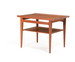 Danish modern teak extension coffee table. Finn Juhl A Solid Teak Coffee Table With Shelf Mutualart