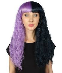 Pastel purple hair is the top favorite of all the pastels. Adult Melanie Style Wig Cosplay Party Long Wavy Half Purple Black Hair Hw 1339a For Sale Online