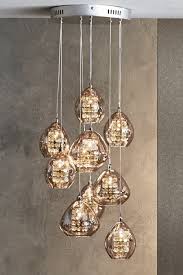 Next Bella 10 Light Cluster Chrome Cluster Lights Cluster Pendant Light