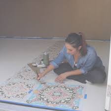 How To Stencil A Concrete Floor In 10 Easy Steps In 2020 Painted Concrete Floors Stenciled Concrete Floor Stenciled Floor