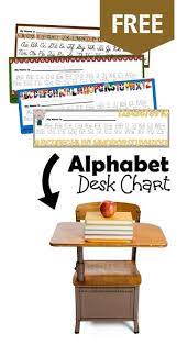These free, printable alphabet flashcards look great. Free Alphabet Desk Chart Line Printable