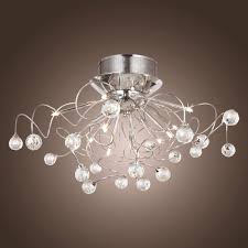Schon 11 Halogen Lamp Clear Crystal Flush Mount Ceiling Lights Chrome Finish Art With Images Modern Crystal Chandelier Modern Chandelier Modern Ceiling Light
