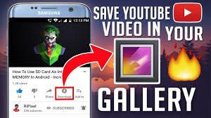 Downloading them is another story altogether. How To Save Youtube Video In Gallary Save Youtube Video In Mobile Phone With App Youtube