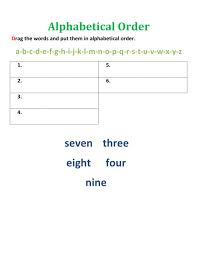 Come before or after the in the dictionary. Alphabetical Order Online Worksheet