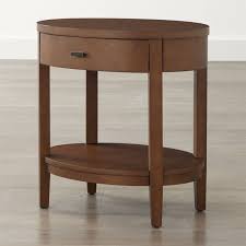 Round gateleg dining tables make cute and convenient breakfast nooks. Arch Tea Oval Nightstand With Drawer Bedside Tables Nightstands Furniture Side Tables Crate And Barrel