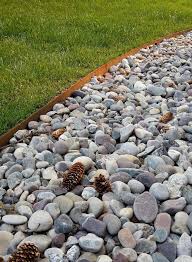 Gartengestaltung Mit Steinen Grauen Steinen Zapfen Ideen Grass Und Steinen Ideen Kiesgarten Vorgarten Ideen Vorgarten