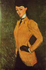 Amedeo modiglianis classic painting woman with red hair (1917). The Amazon Woman In Yellow Jacket Amedeo Modigliani Artwork On Useum