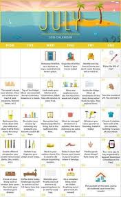 How To Organize Your July Calendar For A Totally De Cluttered House Printable July Calendar