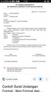 Ada dua jenis surat undangan yaitu surat undangan tidak resmi dan resmi. Contoh Surat Undangan Resmi Dan Tidak Resmi Brainly