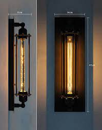 Rare Vintage Iron Cage Wall Mount Industrial Edison Tube Bulb Etsy In 2021 Wall Lights Retro Wall Lights Black Wall Sconce