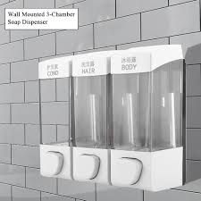 Product titletureclos kitchen bathroom soap dispenser wall mount. Greensen Soap Lotion Dispenser Wall Mounted 3 Chamber Liquid Lotion Shampoo Soap Dispenser Set Bathroom Accessories Wall Soap Dispenser Walmart Canada
