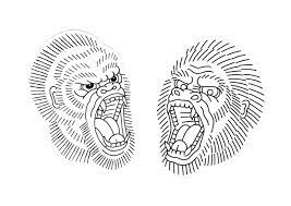 How to draw a group of swallows in a retro tattoo style. American Traditional Gorilla Head Flash Sketch Tattoo Design Sketch Tattoo Design Tattoo Sketches Traditional Tattoo Design