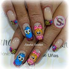 Están disponibles con sólo la copia digital o con una impresión física que se puede enviar directamente a su puerta principal! Decoracion De Unas Con Dibujos Animados Unas Decoradas