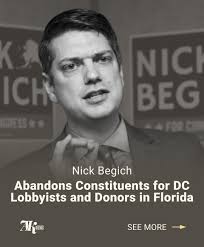 After refusing to meet with Alaskans following his damning vote to gut  medicaid, Nick Begich thought his time would be better spent with DC  lobbyists and ultra-wealthy donors in Florida