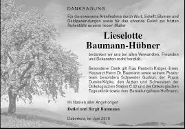 Lieselotte Baumann-Hübner-Dab | Nordkurier Anzeigen
