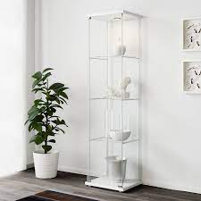All glass display cases : Detolf Glass Door Cabinet White 43x163 Cm Ikea