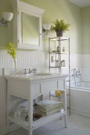 Terrific Home Interior And Wall Design Ideas Using Beadboard Wainscotting Astounding Light Green Bath Green Bathroom Beadboard Bathroom Light Green Bathrooms