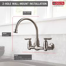 wall mounted kitchen faucet 22722lf ss