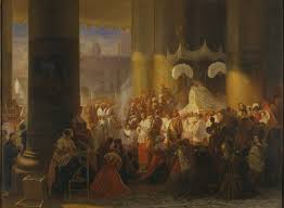 Corpus christi processions through the centuries have often become colorful spectacles, as depicted in a series of paintings from the seventeenth century in cuzco, peru. Procession At The Feast Of Corpus Christi In Rome Wikidata