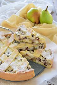 Ricette torta ricotta pere e cioccolato. Crostata Di Ricotta Pere Gocce Di Cioccolata Al Vinsanto Ricette Idee Alimentari Ricette Di Cucina