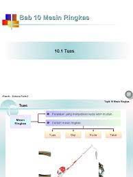 Reka bentuk dan teknologi (rbt) grade/level: Bab 10 Mesin Ringkas