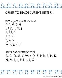 A cursive style of type. Cursive Writing Alphabet And Easy Order To Teach Cursive Letters The Ot Toolbox