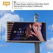 Al Tayer Group Reinforces Marli New York S Cleo By Marli On Dubai S Billboards Billboard Cleo Dubai