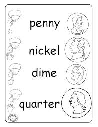 This coloring page is not only a fun activity, it quickly transforms into a money math lesson for preschoolers and kindergarteners. Coins Coloring Page Coloring Home