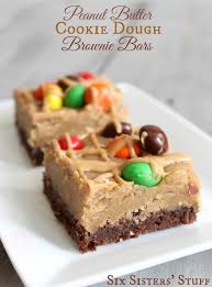 Barres De Brownie A La Pate A Biscuits Au Beurre D Arachide In 2020 Desserts Peanut Butter Desserts Dessert Bars
