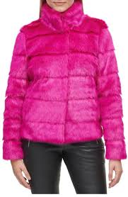 Karl Lagerfeld Women S Tiered Faux Fur Coat In Fuchsia Modesens