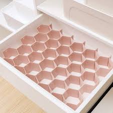 These are all cheap and easy, but totally genius!! Amazon Com Poeland Drawer Divider Organizer 8pcs Diy Plastic Grid Honeycomb Drawer Divider Home Improvement